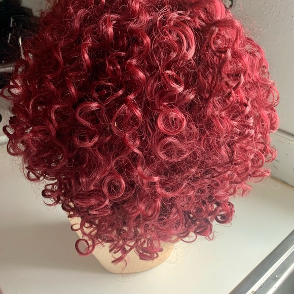 Sexy Curly Q burgundy red Disco Doo - Picture 3 of 10